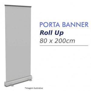 Porta Banner Roll-up Alumínio 80x200 cm   Bolsa: Nylon preto com alça Material Produzido e Faturado por N.I.D.I. Ltda